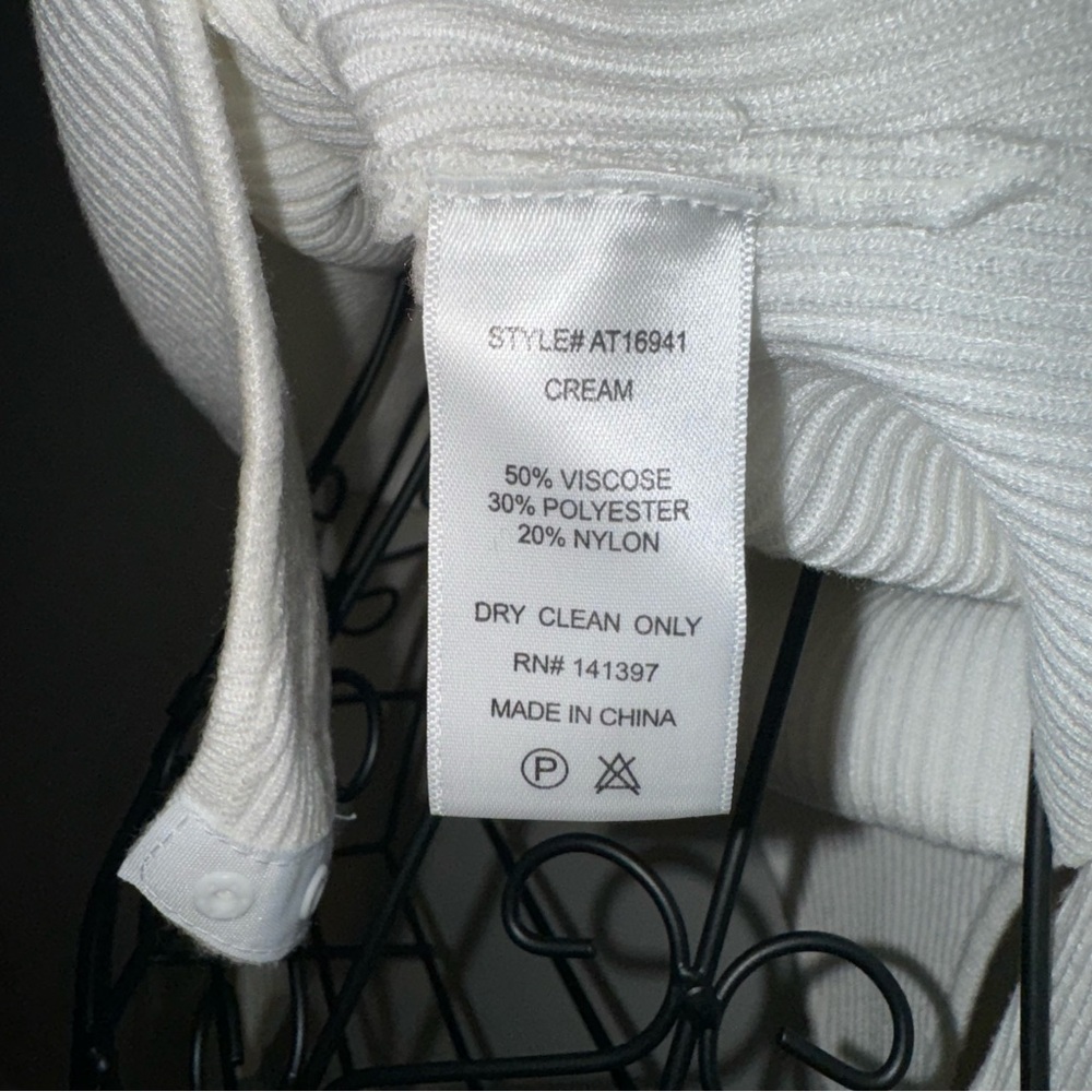 ASTR The Label Front Cutout Long Sleeve Sweater Bodysuit Cream - Picture 5 of 5